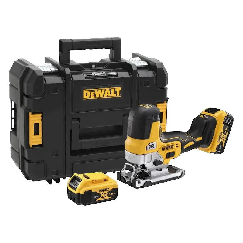 DeWalt DCS335P2 аккумуляторный лобзик (2 x 5 Ач, ЗУ)