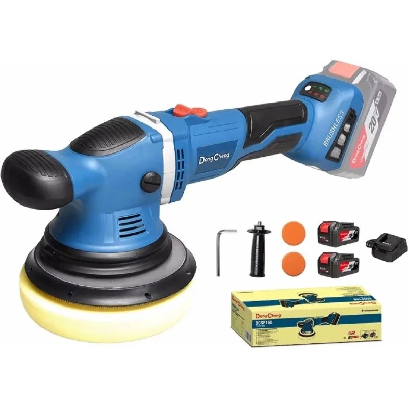 DongCheng DCSP150(TYPE BM) аккумуляторная полировальная машина (2 x 4 Ач, ЗУ)