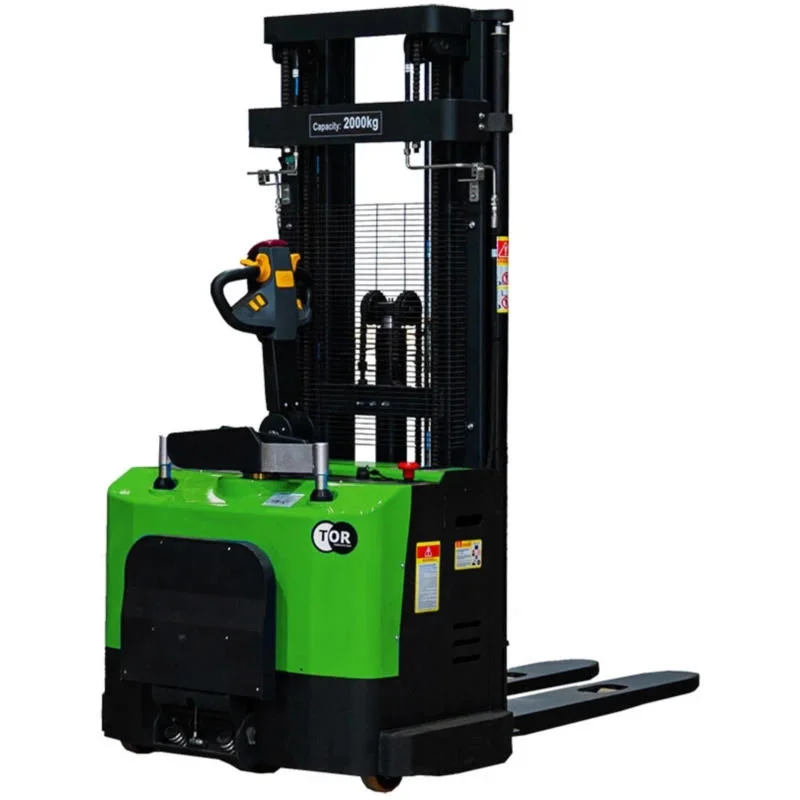 TOR ES20T4 штабелер электрический самоходный с платформой 2,0 т 4,5 м, Li-ion 24/200 В/Ач ЭУР, Curtis, H-мачта 1049624