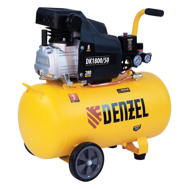 DENZEL X-PRO DK1800/50 компрессор воздушный 1.8 квт, 280 л/мин, 50 л 58068