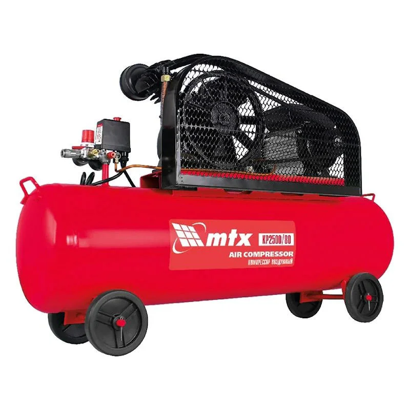 MTX КР2500/80 компрессор воздушный ременный привод 2,5 кВт, 80 литров, 420 л/мин 58047