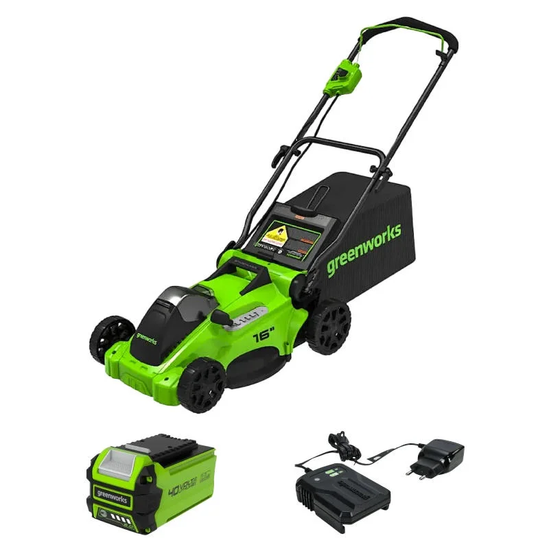 Аккумуляторная газонокосилка Greenworks GD40LM16XK2 (1 x 2 Ач, ЗУ) 2517907UA
